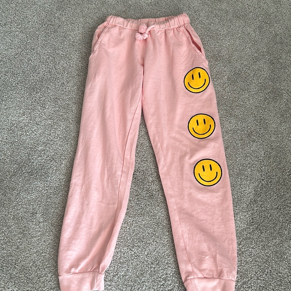 Vintage Havana Pink Smiley Face Sweatpants